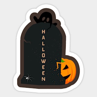 Eternal Haunting: A Halloween Night's Embrace Sticker